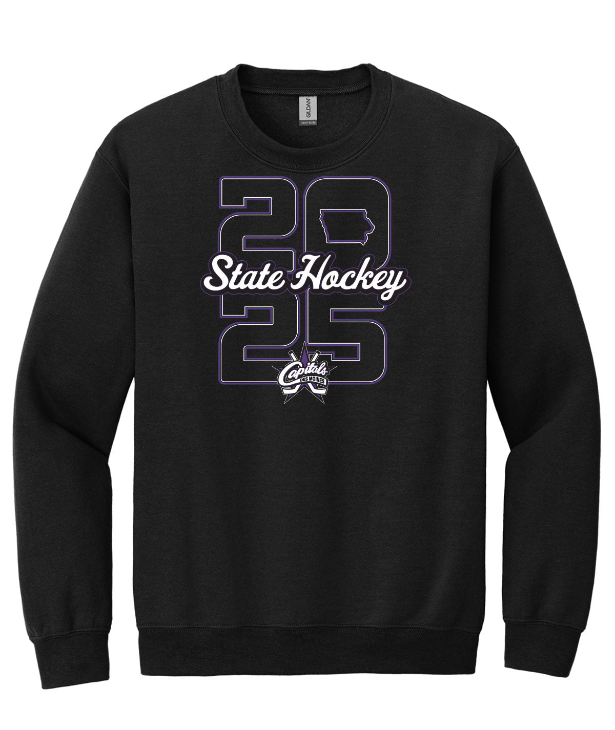 Des Moines Capitals - 2025 State Hockey Crewneck Sweatshirt