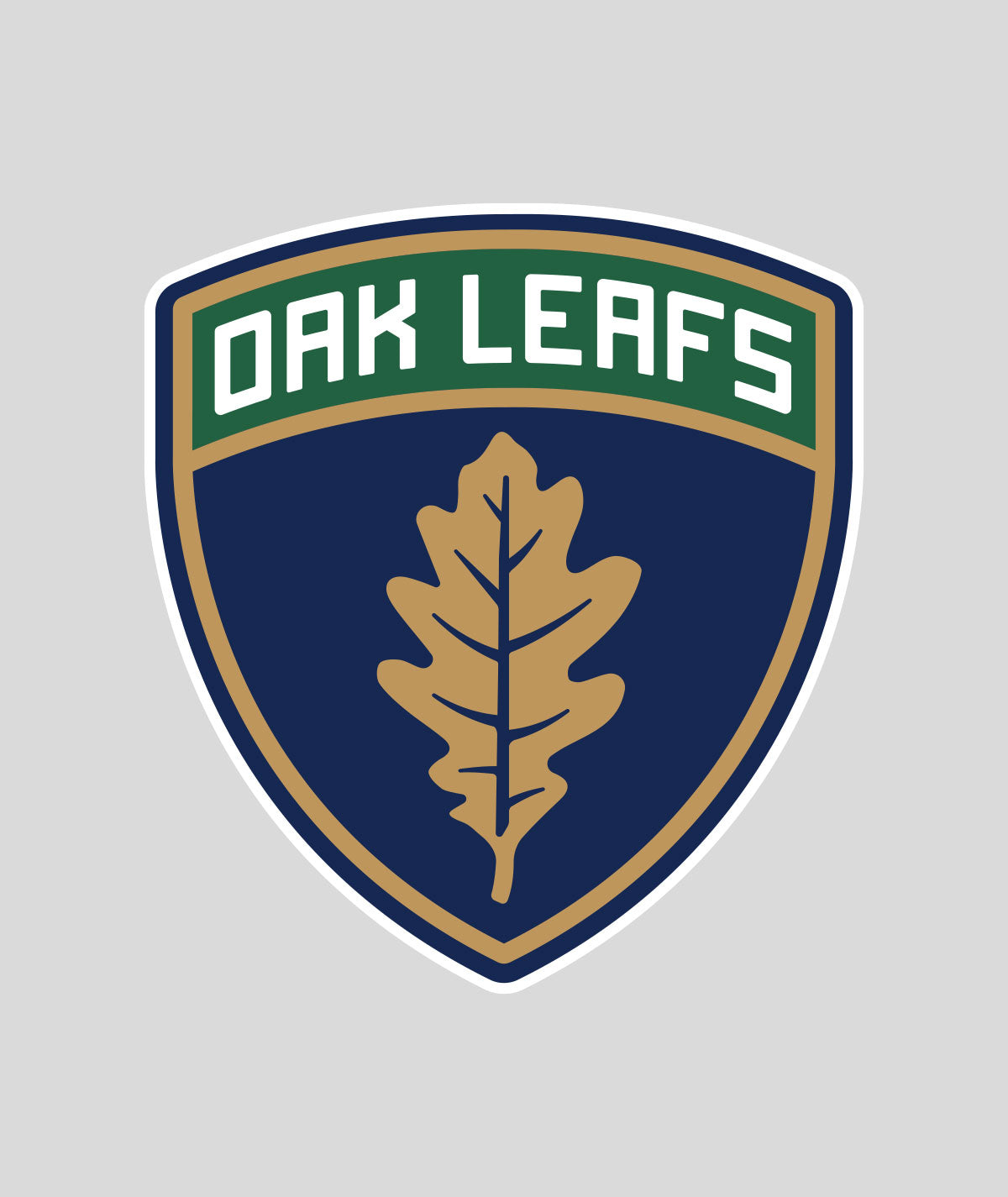 Oak Leafs Shield Window Cling