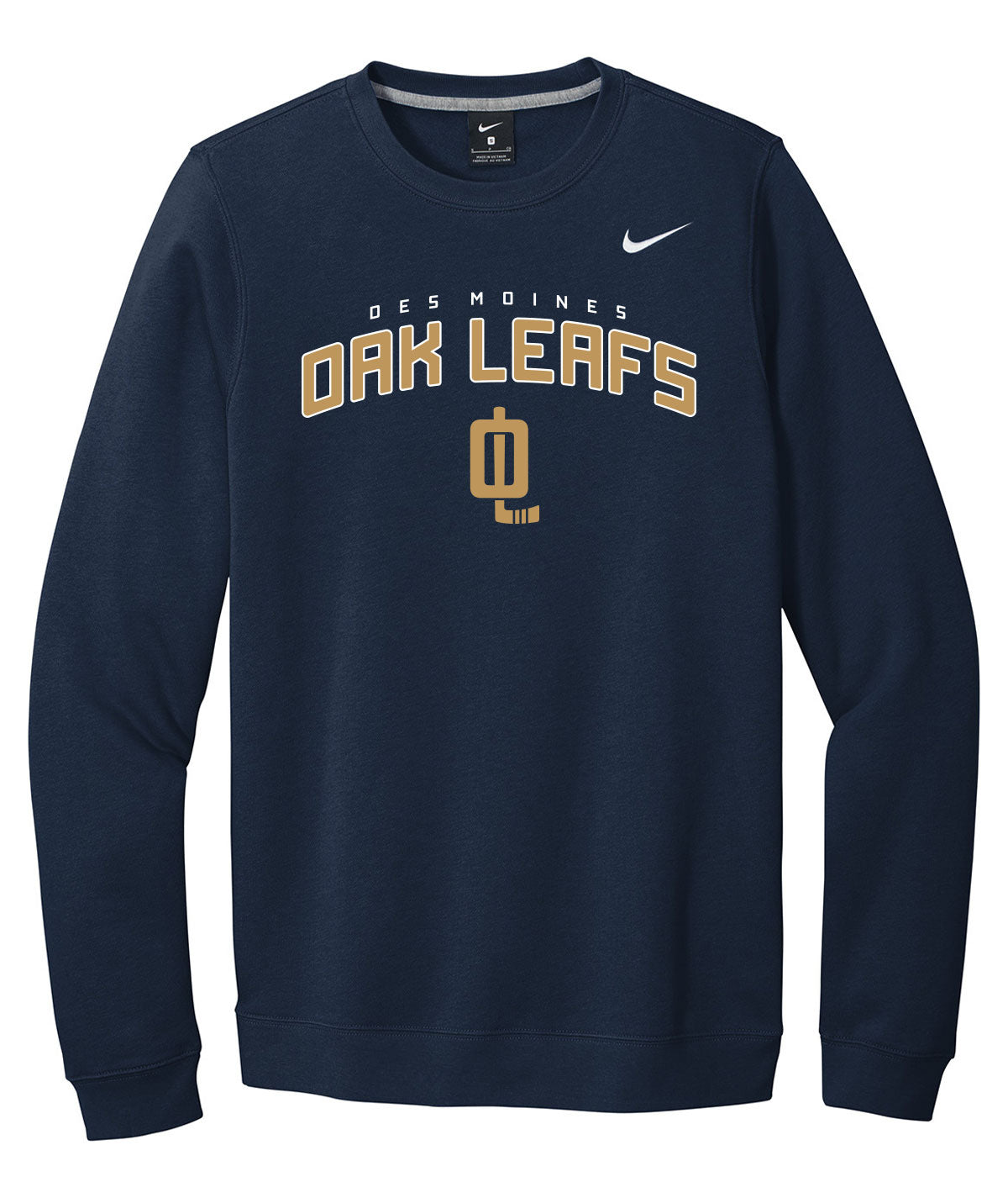 Des Moines Oak Leafs Nike Crewneck Fleece