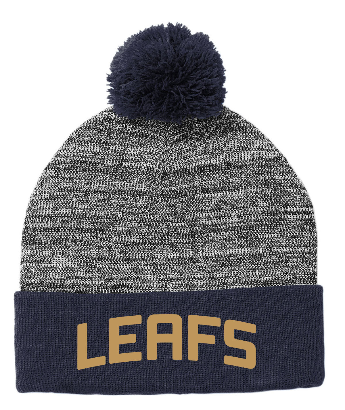 Oak Leafs Striped Pom Beanie